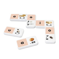Junior Learning JL493 Short Vowel Dominoes pieces close up