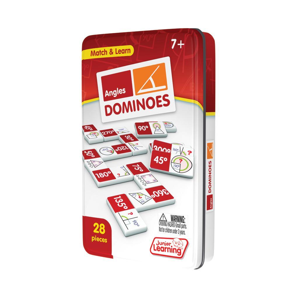 Junior Learning JL496 Match and Learn Angles Dominoes tin faced left