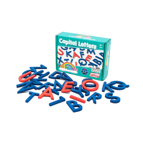 Junior Learning JL608 Rainbow Capital Letters box and pieces