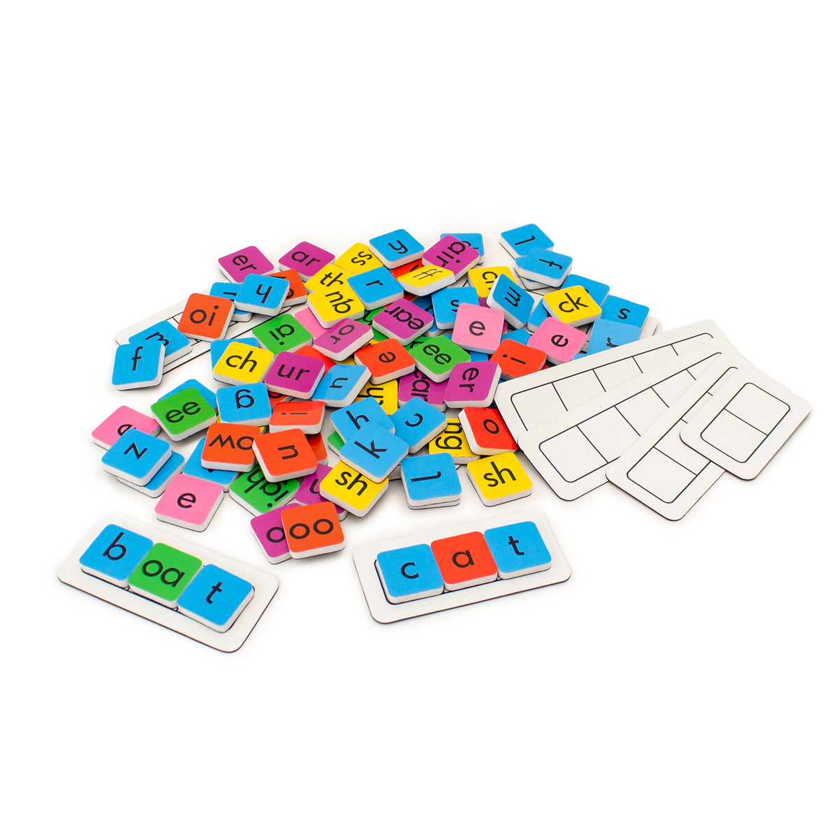 Junior Learning JL654 Rainbow Phonics Tiles all pieces