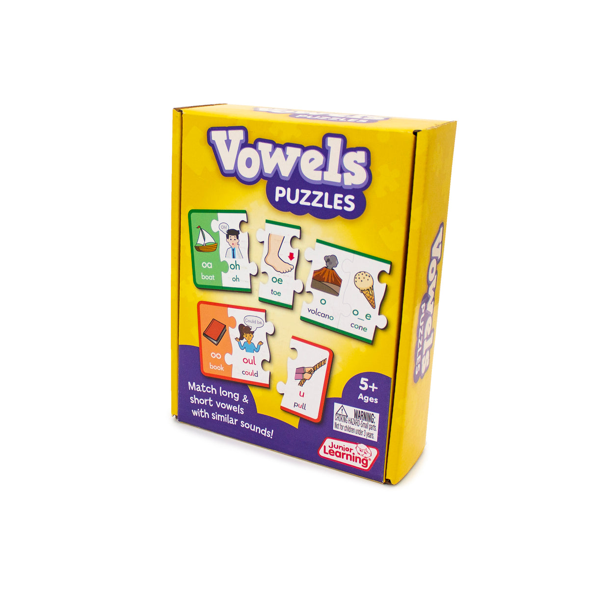Junior Learning JL658 Vowels Puzzles box angled left